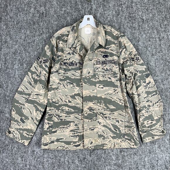 Air Force Coat Mens 38R Medium Utility ABU CAMO JACKET MILITARY Airman Uniform - Picture 1 of 9